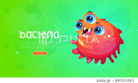 Bacteria poster with cute germ character 88591661