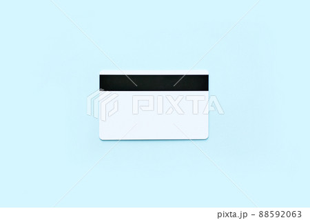 Plastic credit card mockup. Color background. Atm empty debit payment Plastic credit card mockup. Color background. Atm empty debit payment 88592063