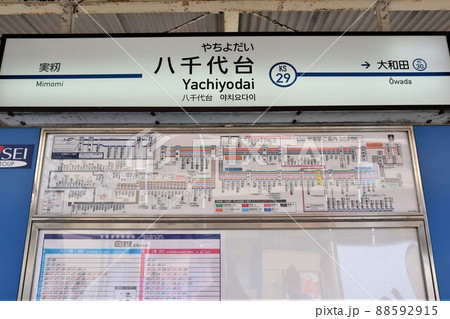 八千代台駅　駅名標 88592915