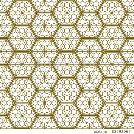 Seamless traditional Japanese ornament Kumiko. Brown color lines. Seamless traditional Japanese ornament Kumiko. Brown color lines. 88592967