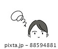 疑問を感じている表情の女性  88594881