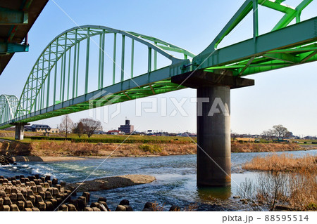 杜の都仙台　早春　広瀬川　大導水道橋 88595514