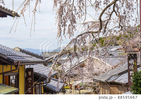 京都　五条坂　松原通り・清水寺の参道 88595667