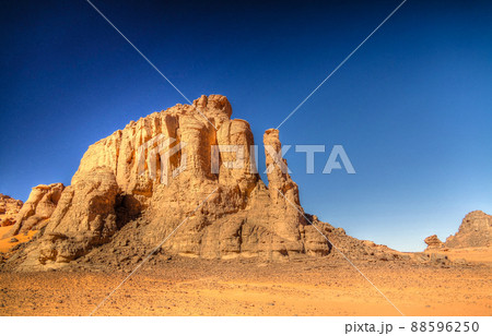 Abstract Rock formation at Tamezguida in Tassili nAjjer national park, Algeria 88596250