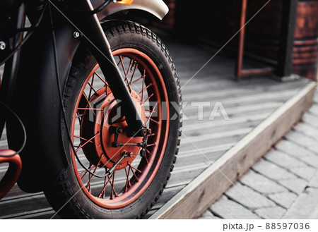 vintage motorcycle wheel 88597036