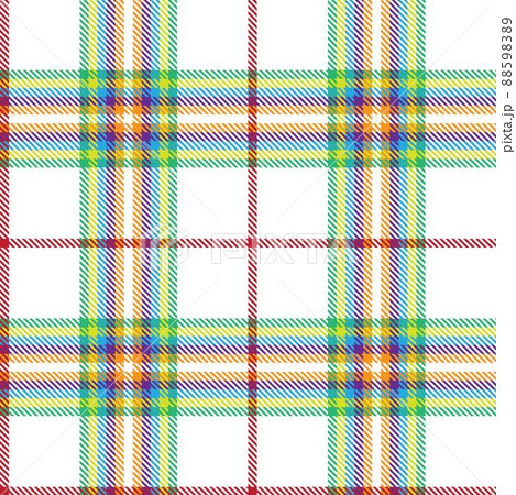 Rainbow Plaid Tartan Checkered Seamless Pattern 88598389