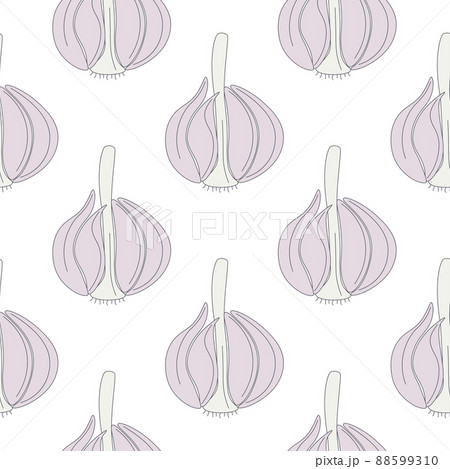 Garlic heads seamless pattern Garlic heads seamless pattern 88599310