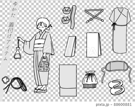 Yukata woman and dressing set 88600881