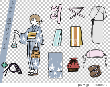 Yukata woman and dressing set 88600887