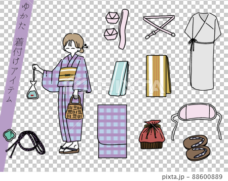 Yukata woman and dressing set 88600889