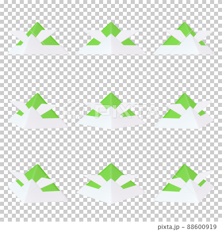 Illustration material for Children's Day Origami helmet light green cut 9-piece set 88600919