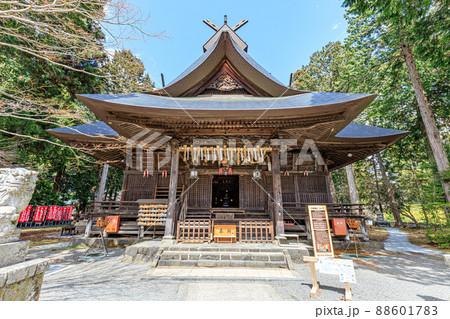 初春の冨士御室浅間神社 山梨県富士河口湖町 初春の冨士御室浅間神社 山梨県富士河口湖町 88601783