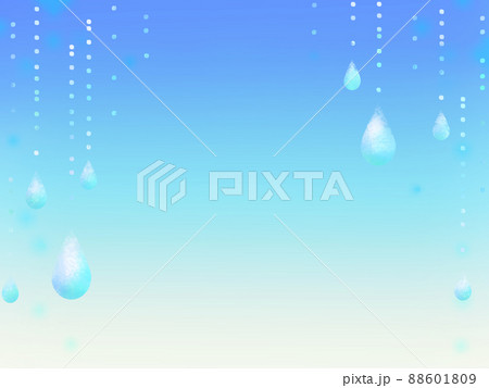 メルヘンな雨とグラデーション背景 メルヘンな雨とグラデーション背景 88601809