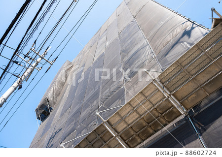 ビルの工事 建設足場 ビルの工事 建設足場 88602724