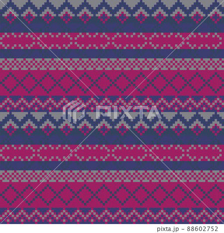 Snowflakes Fair Isle Seamless Pattern Design Snowflakes Fair Isle Seamless Pattern Design 88602752
