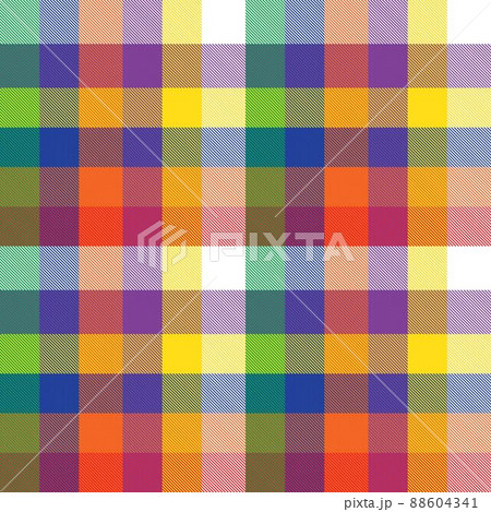 Rainbow Plaid Tartan Checkered Seamless Pattern Rainbow Plaid Tartan Checkered Seamless Pattern 88604341