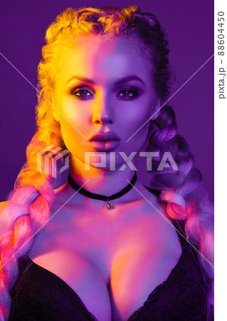 Portrait of seductive young European woman 88604450