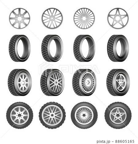 Rubber tires aluminum disks Rubber tires aluminum disks 88605165
