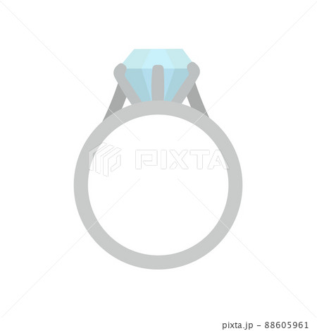 Silver Wedding Ring with Blue Diamond Vector Icon Stock Vector -  Illustration of decoration, crystal: 120713632