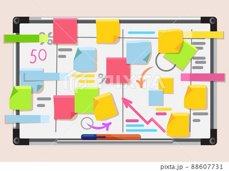 Task management and team project process...のイラスト素材 [88607731] - PIXTA