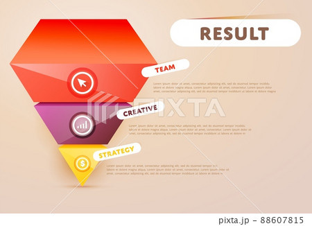 Marketing funnel diagram template with step to success. Sales business pyramid stage infographics Marketing funnel diagram template with step to success. Sales business pyramid stage infographics 88607815