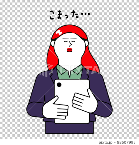 不満がある女性_こまった・・・ 不満がある女性_こまった・・・ 88607995