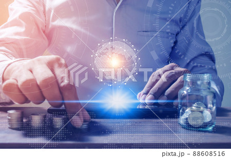 Online Banking And Internet Banking Savings Concept Online Banking And Internet Banking Savings Concept 88608516
