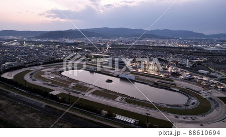 2022年4月　改築工事中の京都競馬場を空撮 88610694