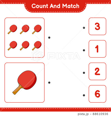 Count and match, count the number of Ping Pong...のイラスト素材 [88610936] - PIXTA