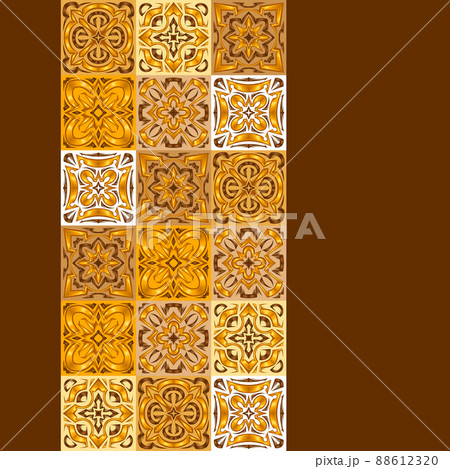 Ceramic tile pattern. Wall or floor texture. Absrtract decorative porcelain pottery. 88612320