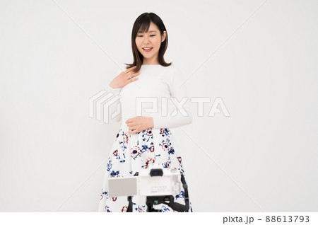 カメラの前でファッションポーズを取る女性 カメラの前でファッションポーズを取る女性 88613793