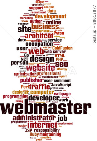 Webmaster word cloud 88613877