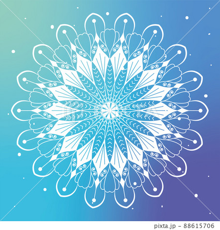 Isolated white mandala Vintage arabic pattern Vector 88615706
