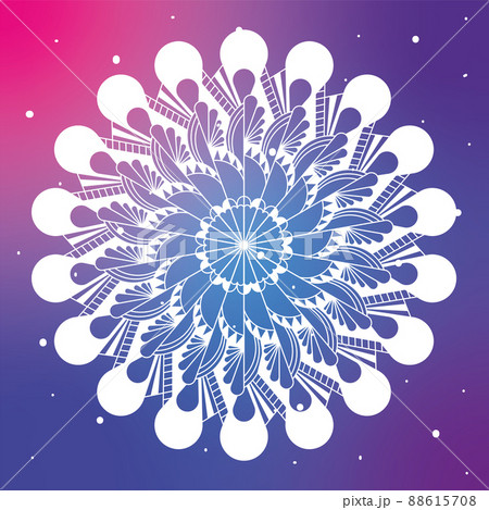 Isolated white mandala Vintage arabic pattern Vector 88615708