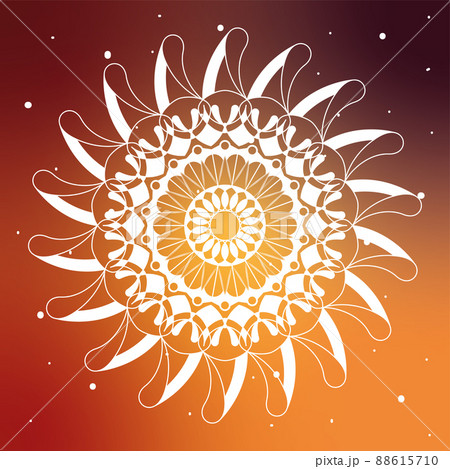 Isolated white mandala Vintage arabic pattern Vector 88615710