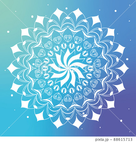Isolated white mandala Vintage arabic pattern Vector 88615713