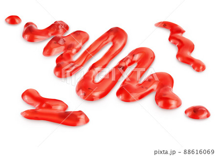 Red strawberry jam isolated on white background with clipping path and full depth of field 88616069
