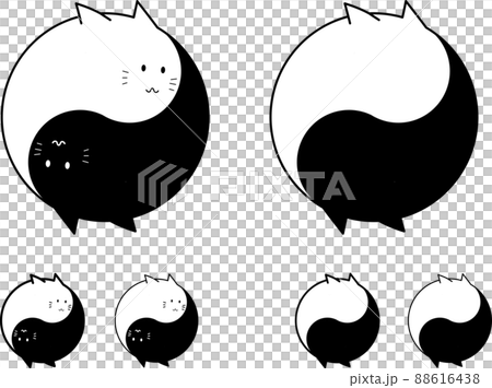 貓陰陽太極圖,護身符。 貓陰陽太極圖,護身符。 88616438