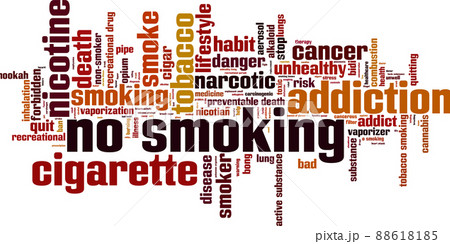No smoking word cloud No smoking word cloud 88618185