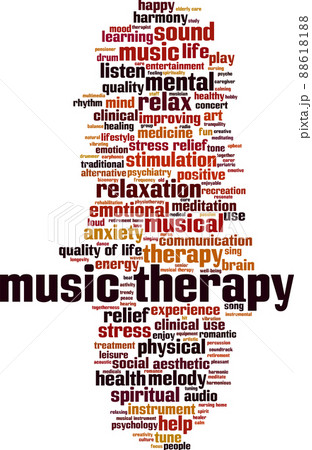 Music therapy word cloud 88618188