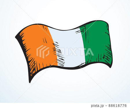 Flag of Ivory Coast. Vector drawing sign Flag of Ivory Coast. Vector drawing sign 88618776