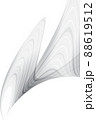 Abstract curved lines grey striped white background 88619512