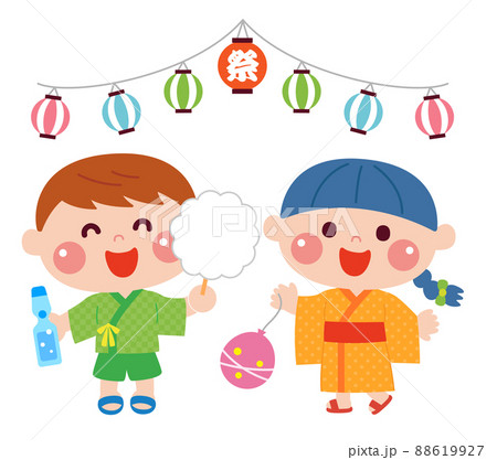 夏祭りを楽しむ子どもたち 88619927