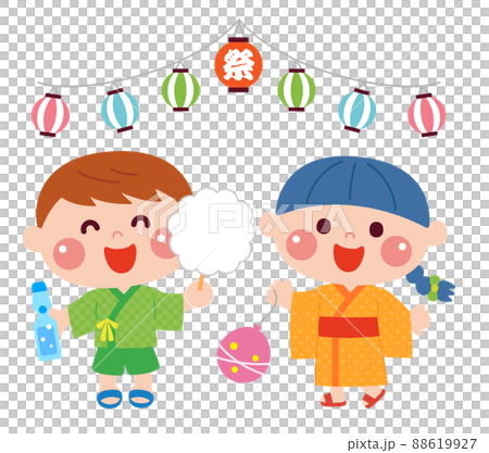 夏祭りを楽しむ子どもたち 88619927