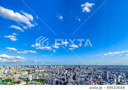 東京風景 ワイド 渋谷から望む目黒 大崎 品川方面 東京風景 ワイド 渋谷から望む目黒 大崎 品川方面 88620688
