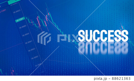 The success word glow on business background  3d rendering 88621363