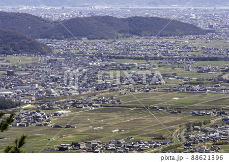 鬼ノ城からの眺望 岡山市北区小山周辺 岡山県総社市 鬼ノ城からの眺望 岡山市北区小山周辺 岡山県総社市 88621396