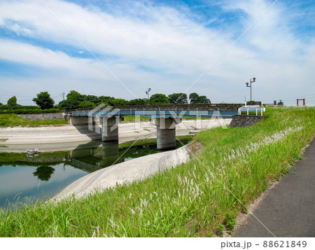 権現堂川に架かる舟渡橋 88621849