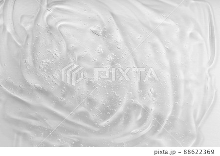 Cosmetic cream transparent purple liquid gel sample. Hyaluronic acid for skin care with collagen and retinol. Gel smudge. Skincare lotion face serum. 88622369