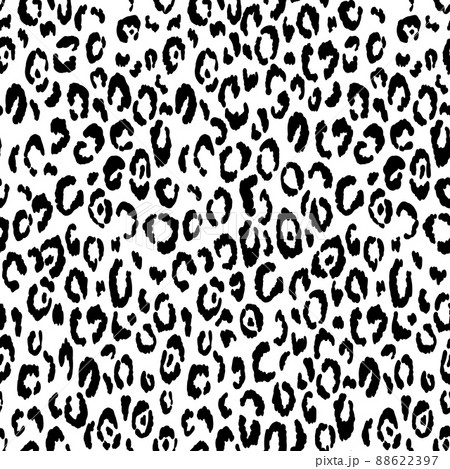 Abstract modern leopard seamless pattern. Animals trendy background. Black and white decorative vector stock illustration for print, fabric, textile. Modern monochrome ornament of stylized skin 88622397